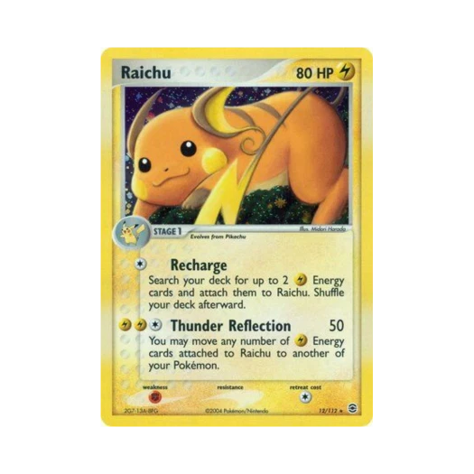 Pokemon TCG Raichu RH EX FireRed & LeafGreen (English Ver.)