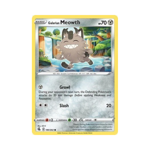 포켓몬 TCG 가라르 나옹 C 퓨전 스트라이크 (영문판)