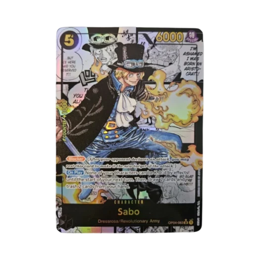 One Piece TCG Sabo Manga Parallel SR-SP OP04-083 Premium Booster One Piece Card The Best (English Ver.)