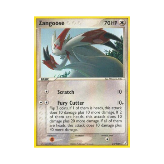 Pokemon TCG Zangoose R EX Holon Phantoms (English Ver.)