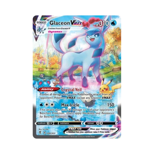 포켓몬 TCG 글레이시아 VMAX RR 이볼빙 스카이즈 (영문판)