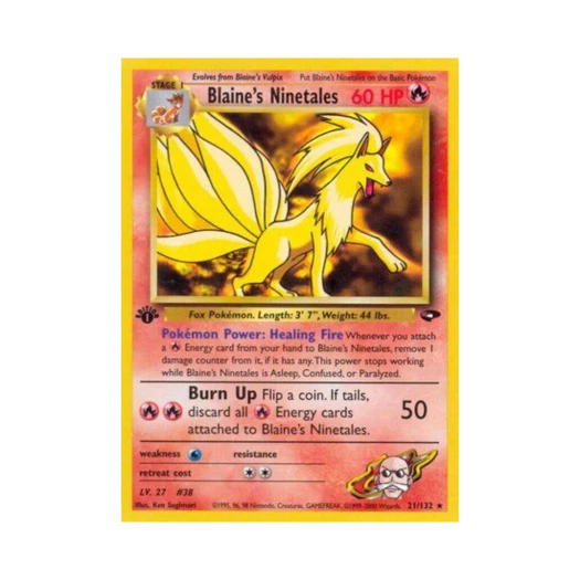 Pokemon TCG Blaine's Ninetales R Gym Challenge (English Ver.)