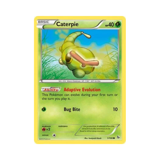 포켓몬 TCG 캐터피 C 플래시파이어 (영문판)