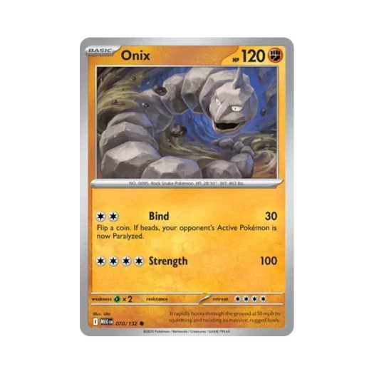 Pokemon TCG Onix C Mega Evolution (English Ver.)