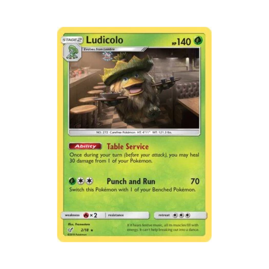 Pokemon TCG Ludicolo R Detective Pikachu (English Ver.)