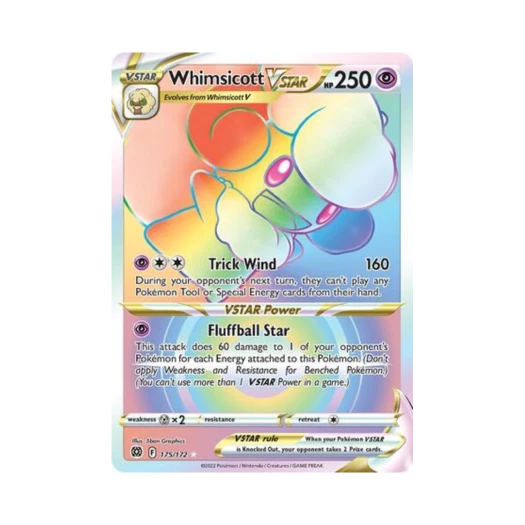 Pokemon TCG Whimsicott VSTAR RR Brilliant Stars (English Ver.)