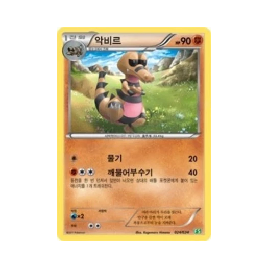포켓몬 TCG 악비르 BW 퍼스트 세트 풀의 진화 (한글판)