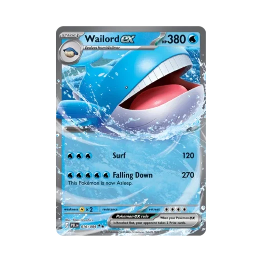 포켓몬 TCG 고래왕 ex RR 피치 블랙 (영문판) 카드 이미지