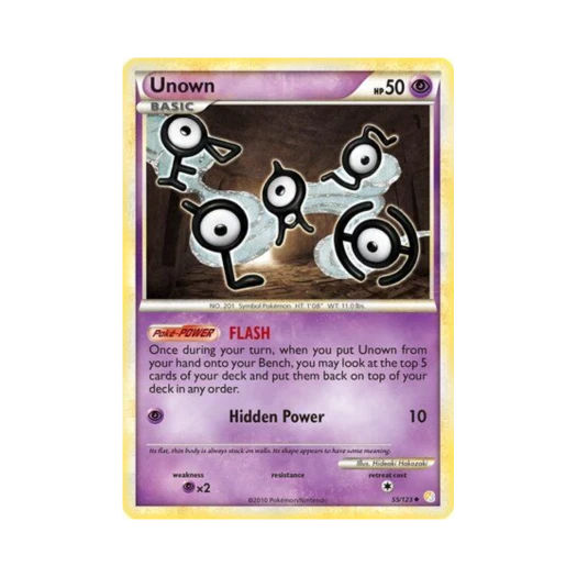 포켓몬 TCG 안농 U 하트골드 & 소울실버 (영문판)