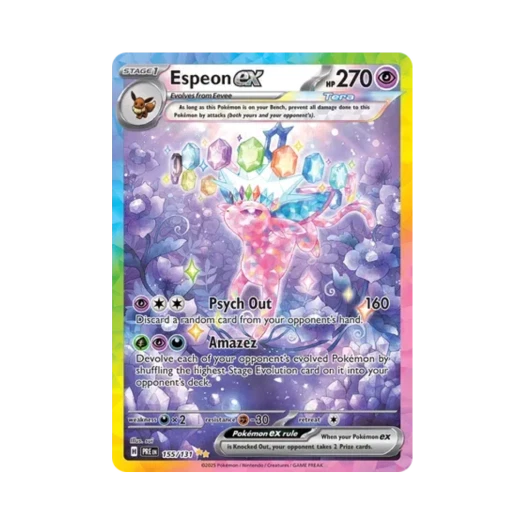 포켓몬 TCG 에브이 ex SIR 프리즈매틱 에볼루션즈 (영문판)