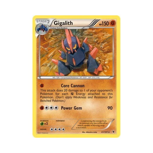 Pokemon TCG Gigalith R Noble Victories (English Ver.)