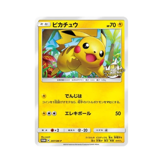 포켓몬 TCG 피카츄 P 썬&문 프로모 카드 (일어판)