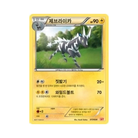 포켓몬 TCG 제브라이카 BW 퍼스트 세트 불꽃의 진화 (한글판)
