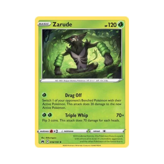 Pokemon TCG Zarude R Crown Zenith (English Ver.)
