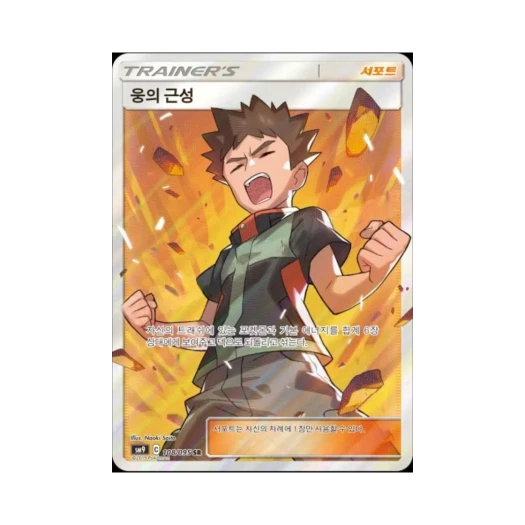 Pokemon TCG Brock's Grit SR Tag Bolt (Korean Ver.)