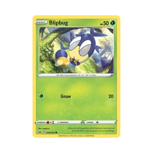 포켓몬 TCG 두루지벌레 C 소드 & 실드 (영문판)