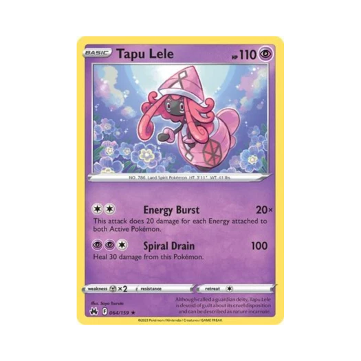 포켓몬 TCG 카푸나비나 R 크라운 제니스 (영문판)