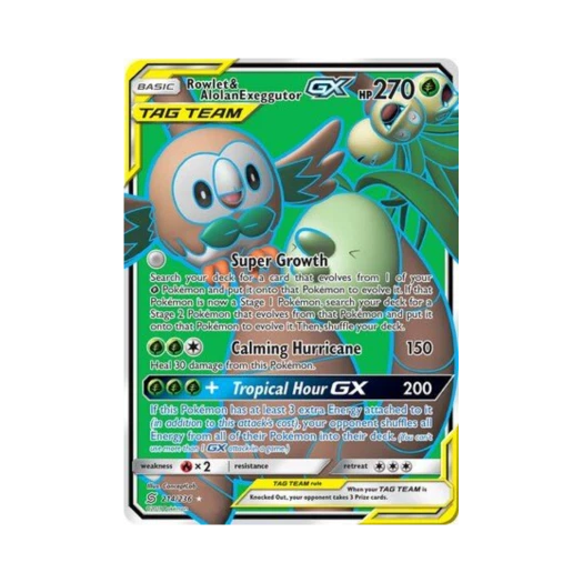 포켓몬 TCG 나몰빼미 & 알로라 나시 GX RU 유니파이드 마인즈 (영문판)