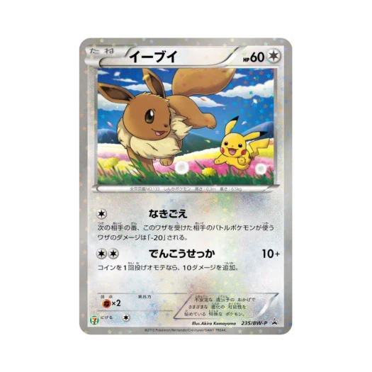 포켓몬 TCG 이브이 P 블랙 & 화이트 프로모카드 (일어판) 카드 이미지