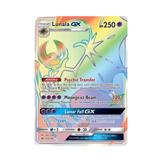 포켓몬 TCG 루나아라 GX RR 썬 & 문 (영문판)