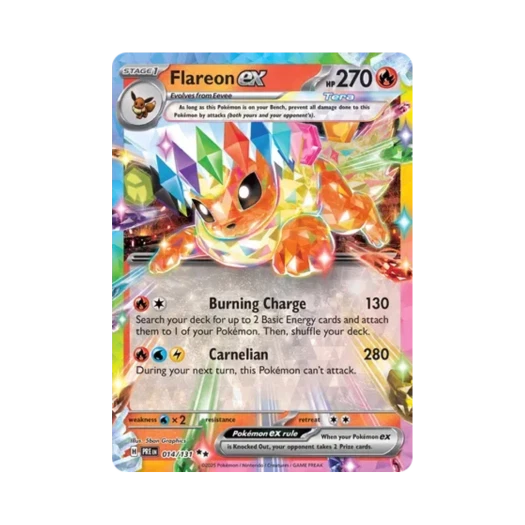 Pokemon TCG Flareon ex DR Prismatic Evolutions (English Ver.)