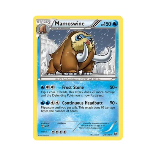 포켓몬 TCG 맘모꾸리 R 플라스마 스톰 (영문판)