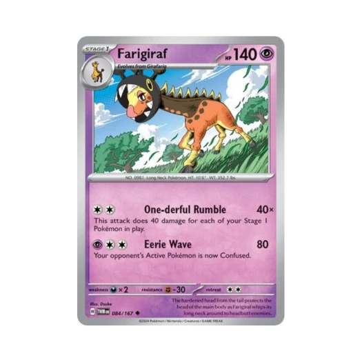 Pokemon TCG Farigiraf U Twilight Masquerade (English Ver.)