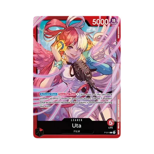 원피스 TCG 우타 L P-011 프리미엄 카드 컬렉션 우타 (영문판) 카드 이미지