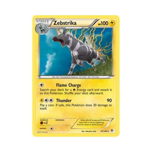 Pokemon TCG Zebstrika RH Boundaries Crossed (English Ver.)