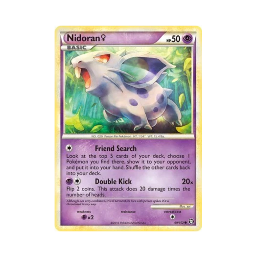 포켓몬 TCG 니드런♀ C 트라이엄펀트 (영문판)