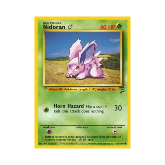 Pokemon TCG Nidoran ♂ C Base Set 2 (English Ver.)