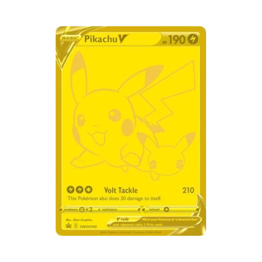 포켓몬 TCG 피카츄 V P 소드 & 실드 프로모카드 (영문판)