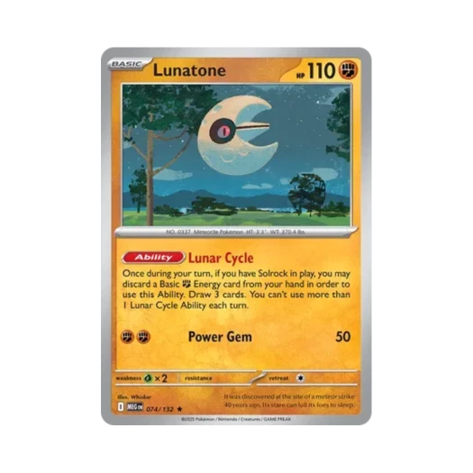 Pokemon TCG Lunatone R Mega Evolution (English Ver.)