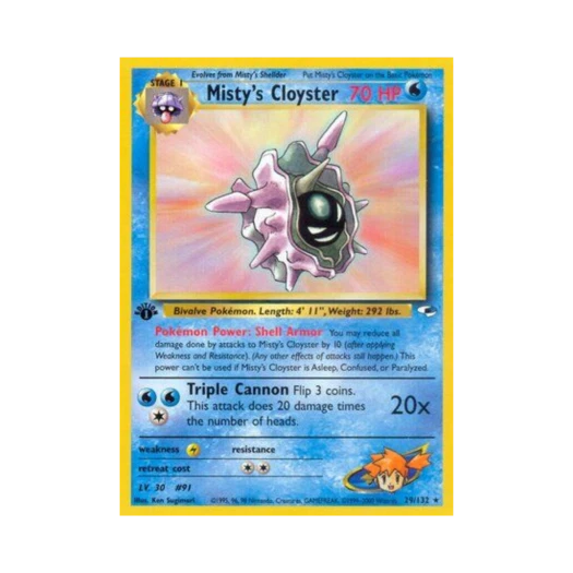 Pokemon TCG Misty's Cloyster R Gym Heroes (English Ver.)