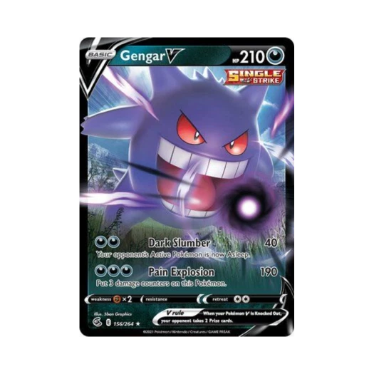 Pokemon TCG Gengar V HRV Fusion Strike (English Ver.)