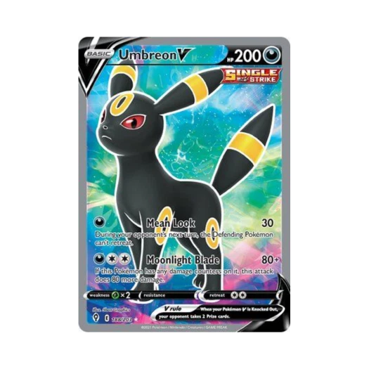 포켓몬 TCG 블래키 V RU 이볼빙 스카이즈 (영문판)