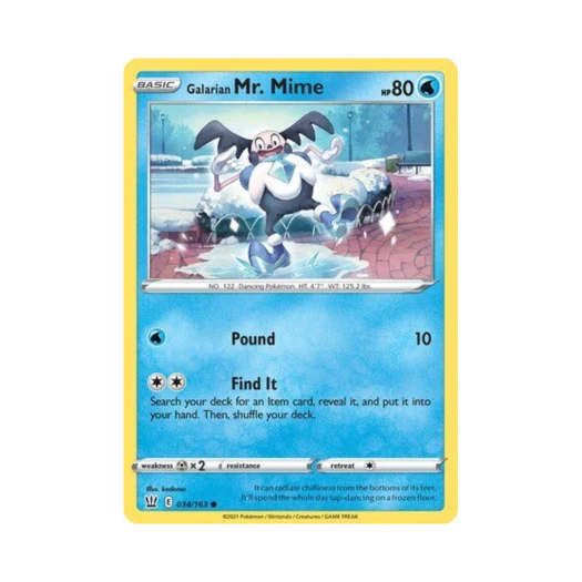 포켓몬 TCG 가라르 마임맨 C 배틀 스타일즈 (영문판)