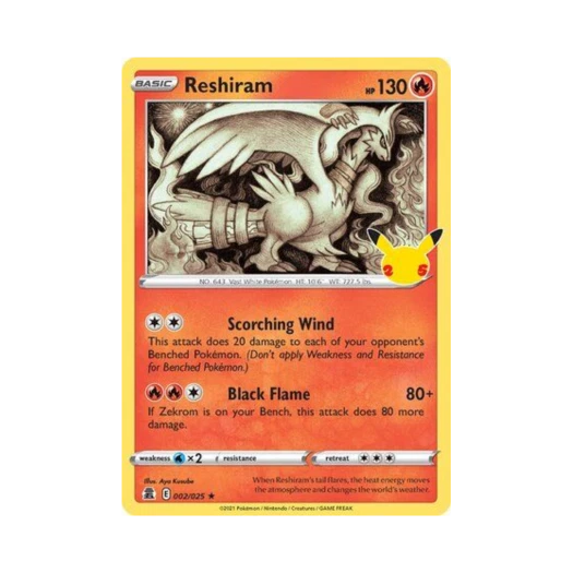 Pokemon TCG Reshiram R Celebrations (English Ver.)
