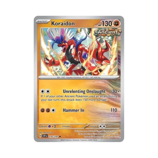 포켓몬 TCG 코라이돈 U 서징 스파크 (영문판) 카드 이미지