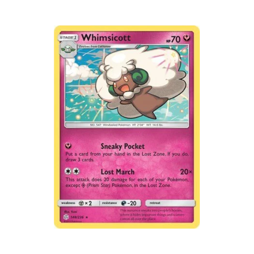 Pokemon TCG Whimsicott R Cosmic Eclipse (English Ver.)