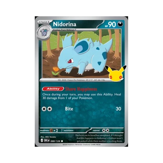 포켓몬 TCG 니드리나 C 30주년 기념 (영문판)