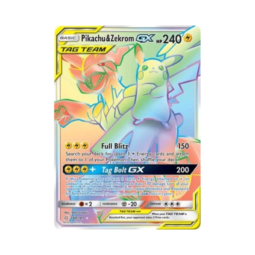 포켓몬 TCG 피카츄 & 제크로무 GX RR 팀업 (영문판)