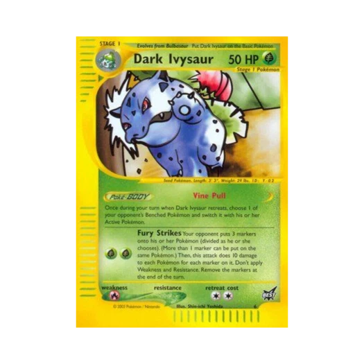 Pokemon TCG Dark Ivysaur Best of Game (English Ver.)