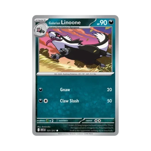 Pokemon TCG Galarian Linoone C Mega Evolution Ascended Heroes (English Ver.)