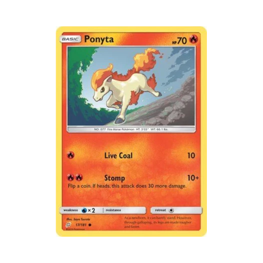 Pokemon TCG Ponyta C Team Up (English Ver.)