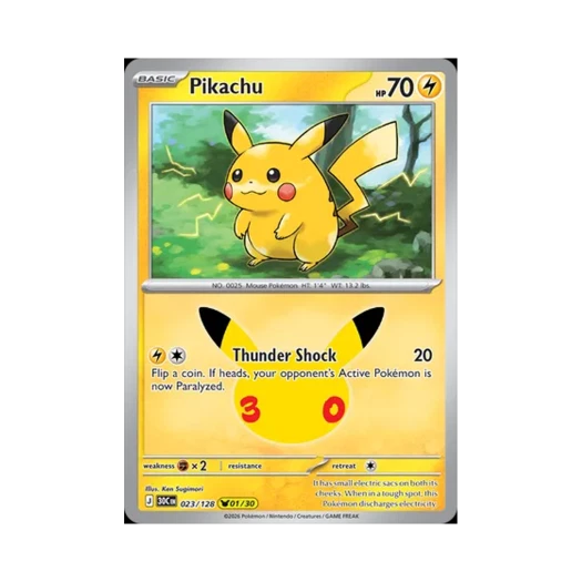 포켓몬 TCG 피카츄 01/30 30주년 기념 피카츄 컬렉션 (영문판)