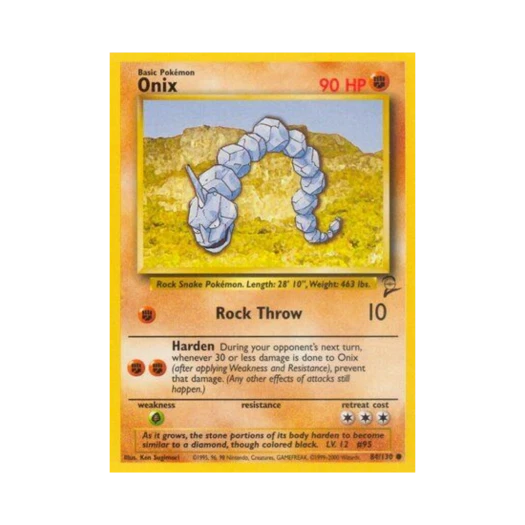 Pokemon TCG Onix C Base Set 2 (English Ver.)