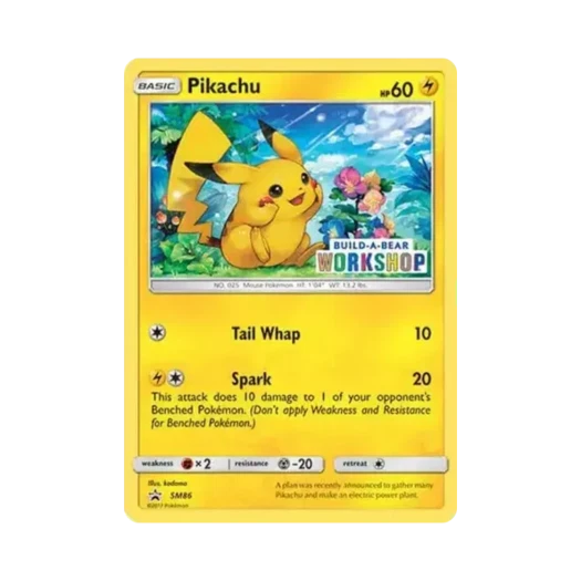 포켓몬 TCG 피카츄 P 빌드어베어 워크숍 한정 프로모 카드 (영문판) 카드 이미지