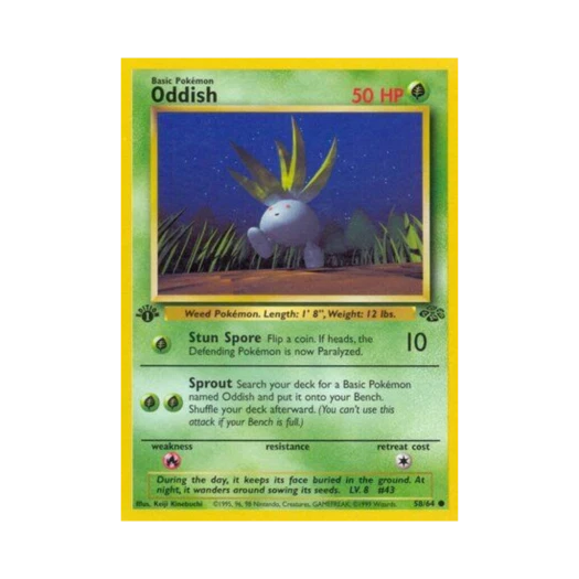 Pokemon TCG Oddish C Jungle (English Ver.)