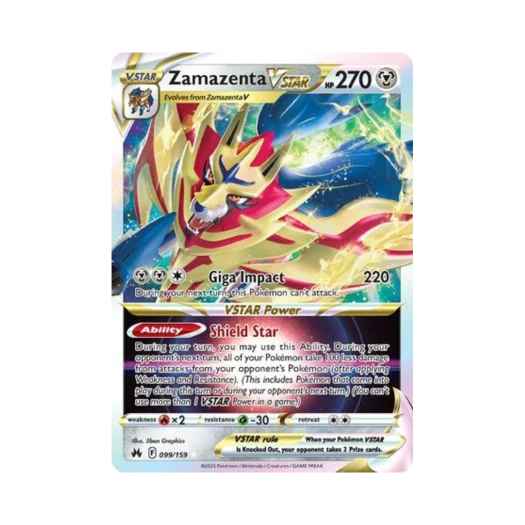 포켓몬 TCG 자마젠타 VSTAR R 크라운 제니스 (영문판)